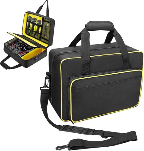 حقيبة أزعج كبل DJ Cable Cable Bag حقيبة مع 6 مقاطع قابلة للفصل للأسلاك ، و DJ Gear ، وأداة الصوت والملحقات (12.2 × 8 × 7 بوصة) in Kuwait