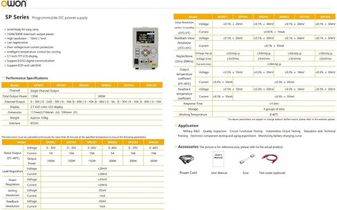 DC Power Supply OWON SP3103 1 Channel MAX 300W Output Power Supply 30V 10A in Saudi Arabia