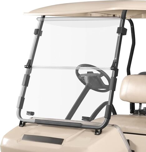 10L0L Golf Cart Windshield for Club Car DS 1982-2000.5- Fold Down-Clear in Saudi Arabia