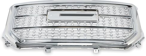 Front Grille Compatible with 2016-2018 GMC Sierra 1500 Base/SLE/SLT/Denali/All Terrain Models, Black Hood Mesh Grille in Saudi Arabia