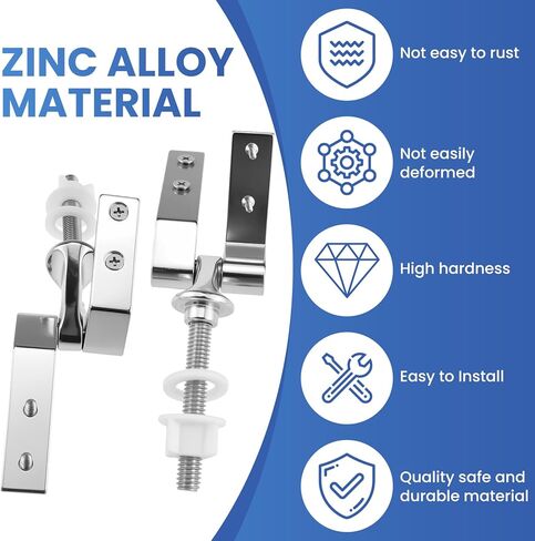 مجموعة واحدة من مفصلات مقعد المرحاض العالمية، مفصلات معدنية مطلية بالكروم، قطع غيار مقعد المرحاض مع براغي وصواميل للحمامات والفنادق والأماكن العامة in Kuwait