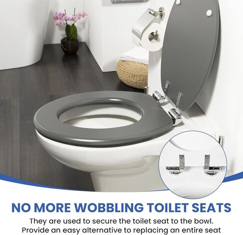 مجموعة واحدة من مفصلات مقعد المرحاض العالمية، مفصلات معدنية مطلية بالكروم، قطع غيار مقعد المرحاض مع براغي وصواميل للحمامات والفنادق والأماكن العامة in Kuwait