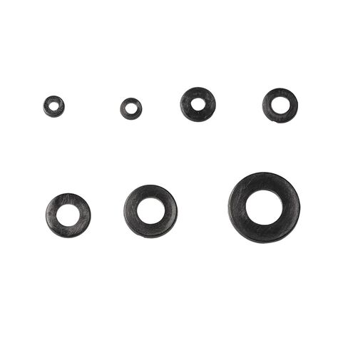 364Pcs Metric M2 M2.5 M3 M4 M5 M6 M8 Black Nylon Rubber Flat Ring Plain Repair Washer Furniture Gasket Assortment Kit in Saudi Arabia