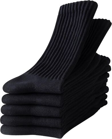 جوارب DarkCom مخططة، 5 أزواج بدون خياطة عند أصابع القدم للرجال والنساء، لون كريمي فاتح، راحة كاجوال in Kuwait