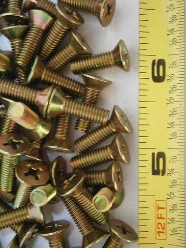 New Pack of Machine Screws 10/32 x 5/8 Phillips Flat Head Steel Yellow Zinc Lot of 75#2865 Multi-Purpose Comprehensive Hardware Fastener Assortment Kit WnyNEH04329 in Saudi Arabia