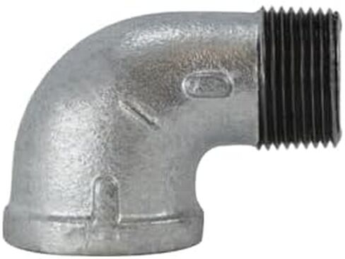 MIDLAND INDUSTRIES 64163 90 deg Street Elbow, 1/2 in MPT x 1/2 in FPT, Iron, Galvanized, 150 lb in Saudi Arabia