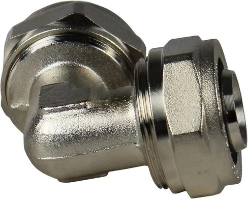 M8067 Compressed Air Piping Elbow - for Max Line Rapid Air airpipe system connection - 90-degree elbow fitting Replacement - 3/4" 175 PSI Silver Solid Brass Double O-Ring Seal - Air Compressor Parts in Saudi Arabia