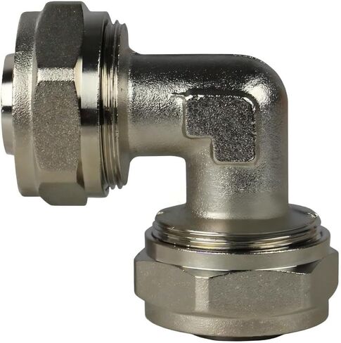 M8067 Compressed Air Piping Elbow - for Max Line Rapid Air airpipe system connection - 90-degree elbow fitting Replacement - 3/4" 175 PSI Silver Solid Brass Double O-Ring Seal - Air Compressor Parts in Saudi Arabia