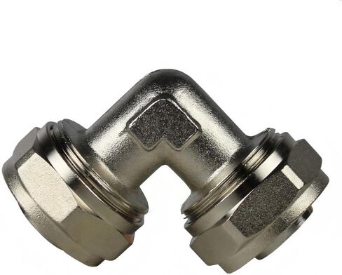 M8067 Compressed Air Piping Elbow - for Max Line Rapid Air airpipe system connection - 90-degree elbow fitting Replacement - 3/4" 175 PSI Silver Solid Brass Double O-Ring Seal - Air Compressor Parts in Saudi Arabia