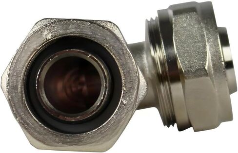 M8067 Compressed Air Piping Elbow - for Max Line Rapid Air airpipe system connection - 90-degree elbow fitting Replacement - 3/4" 175 PSI Silver Solid Brass Double O-Ring Seal - Air Compressor Parts in Saudi Arabia
