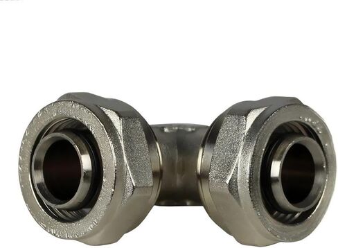 M8067 Compressed Air Piping Elbow - for Max Line Rapid Air airpipe system connection - 90-degree elbow fitting Replacement - 3/4" 175 PSI Silver Solid Brass Double O-Ring Seal - Air Compressor Parts in Saudi Arabia