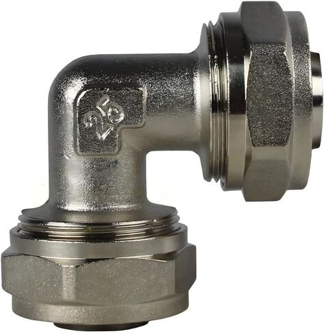 M8067 Compressed Air Piping Elbow - for Max Line Rapid Air airpipe system connection - 90-degree elbow fitting Replacement - 3/4" 175 PSI Silver Solid Brass Double O-Ring Seal - Air Compressor Parts in Saudi Arabia