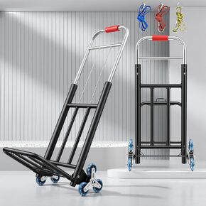 Heavy Duty Foldable Hand Truck with Stair Climbing Wheels, Portable Folding Dolly Cart for Moving, Travel, Shopping and Office Use in Saudi Arabia