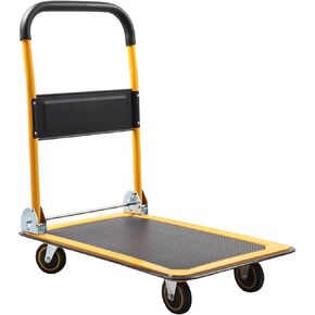عربة دفع دوللي بوزن 330 رطل، شاحنة بمنصة قابلة للطي مع عجلة كتم الصوت، عربة دوللي للمستودع والتحميل والتحرك والمكتب in Kuwait