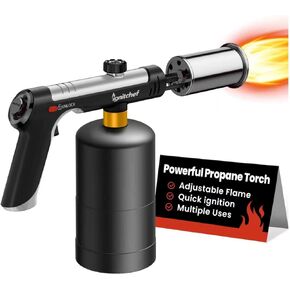 رأس شعلة قوية من البروبان، ولاعة شعلة الطهي، شعلة طبخ المطبخ، شعلة نفخ قابلة للتعديل لشريحة لحم الشواء بالفيديو، الشواية، بداية الفحم، نار المخيم (خزان البروبان غير متضمن) in Kuwait