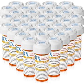 50 Set Nursing Graduation Party Supplies 50 Empty Pill Bottles with Caps 8 Dram Plastic Medicine Containers with 50 Sticky Label Pill Vial for Nurse Party Favors Serve in Kuwait