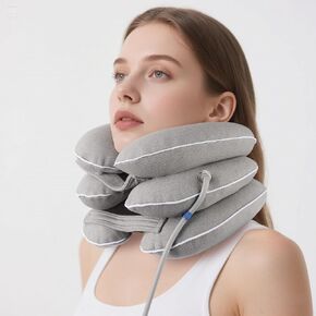 نقالة الرقبة، جهاز جر الرقبة العنقية لتخفيف آلام الرقبة بشكل فوري، دعامة دعم الرقبة قابلة للنفخ والتعديل، وسادة جر الرقبة للاستخدام المنزلي لتخفيف ضغط الرقبة in Kuwait