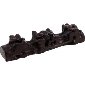 حامل الناي الخشبي من سوبفوكس لسطح المكتب، رف الآلات الموسيقية من الخشب الصلب بتصميم منحوت، تخزين متعدد الوظائف لاثنين من المزامير والأقلام، منظم ملحقات الموسيقى للرياح in Kuwait