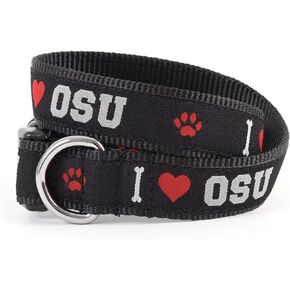 The License House Ohio State Buckeyes Dog Helmet Decal Collar, Adjustable Durable Comfortable Nylon Pets Collar with Strong Quick Release Buckle, Fits Medium Size Dogs, Multicolor in Kuwait