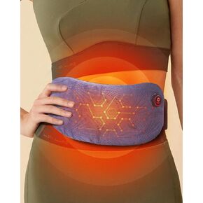 COMOIL Graphene Cordless Portable Heating Pad, 5000mAh Rechargeable Battery Menstrual Period Heating Pad, Electric Heating Belt, Gifts for Women Girl, Purple in Kuwait