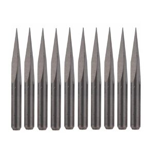 10pcs 3.175mm Shank 3 Edge Engraving Bit Set 15/20/30/45/60/90 Degrees Tip 0.1 0.2 0.3mm CNC Router Bit 3D Milling(3.175x20Dx0.2) in Kuwait