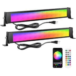 RIGIDON 4 Pack 28W LED Wall Washer Lights, Dimmable IP67 Waterproof Music Sync RGB Light Bars with APP & Remote Control, Outdoor Wall Lamps for Party, Stage, House Decoration in Kuwait