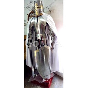 Replica Museum Rare Medieval Knight Suit of Templar Armor W/Sword Combat Full Body Armour Stand in Saudi Arabia