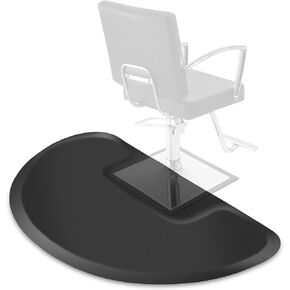 Saloniture 3 أقدام × 5 أقدام سجادة أرضية للحلاقة والصالون لقاعدة الكرسي المربع - 1/2 بوصة. حصيرة محطة حلاق سميكة سوداء شبه دائرية مضادة للتعب in Kuwait