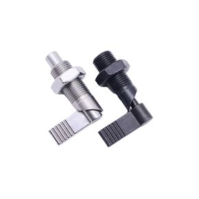 مكبس زنبركي بمقبض على شكل حرف L - دبوس إيقاف للفهرسة وتحديد المواقع قابل للتعديل مع قبضة المقبض (M12x5-1.5) in Kuwait