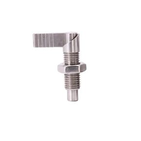 مكبس المقبض مع كرة محملة بنابض - دبوس فهرسة ذاتي القفل على شكل حرف L وإيقاف خيط دقيق لتحديد المواقع بدقة (الفولاذ المقاوم للصدأ، قطعة واحدة M20X12) in Kuwait