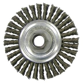 Weiler 804-36218 Vortec Pro Stringer Bead Knot Wire Wheel, 4" Diameter, 5/8-11 UNC, 0.02", 20000 rpm (Pack of 5) in Kuwait