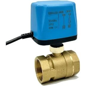 1PCS 1/2" 3/4" 1" 1-1/4'' 2" Normally Open/Normally Closed Ball Valve 12V 24V Two-Wire Brass Ball Valve(1,24VDC_Normal Open) in Kuwait