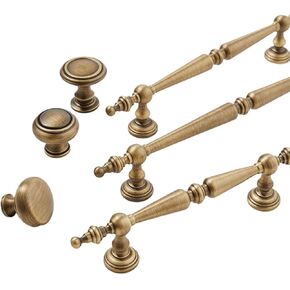 Antique Brass Long Handle Kitchen Cabinet Retro Drawer Solid Pull 1Pcs(3-L-30mm) in Kuwait