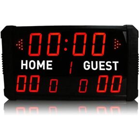 Electronic Digital Scoreboard, Race Timer with Remote Control and Buzzer, 5 Levels of Brightness Adjustable for Basketball, Baseball, Football, Tennis Race 11 Digits in Kuwait