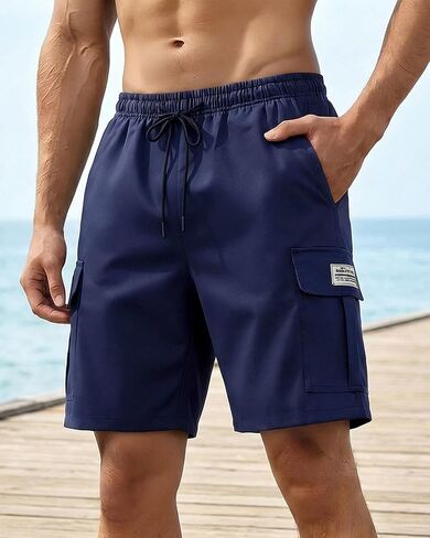 Men's Hiking Shorts Athletic Running Lightweight Quick Dry Travel Outdoor Shorts with Multi Pocket in Saudi Arabia