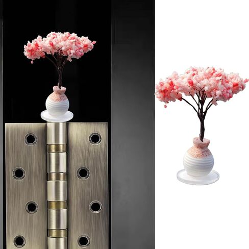 Cute Mini Creative Flower Cherry Blossom Tree, Wishing Flower Hinge Heads Decorative Topper Set 1PCS, Home Decoration,Magnetic Hinge Head Toppers Door Hinge in Saudi Arabia