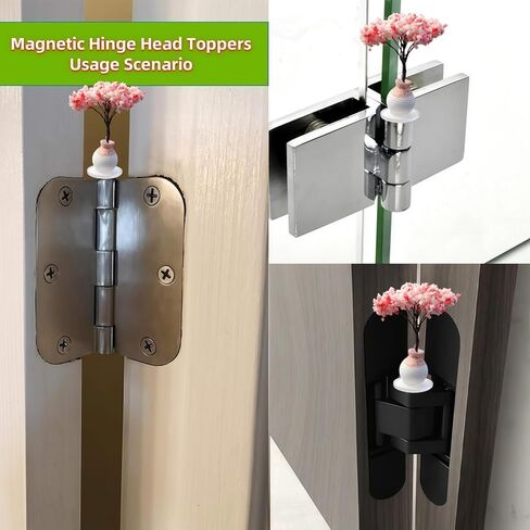 Cute Mini Creative Flower Cherry Blossom Tree, Wishing Flower Hinge Heads Decorative Topper Set 1PCS, Home Decoration,Magnetic Hinge Head Toppers Door Hinge in Saudi Arabia