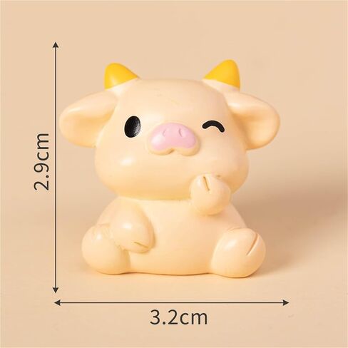 Cute Mini Creative Yellow Cow Hinge Heads Decorative Topper Set 6PCS, Home Decoration,Magnetic Hinge Head Toppers Door Hinge in Saudi Arabia