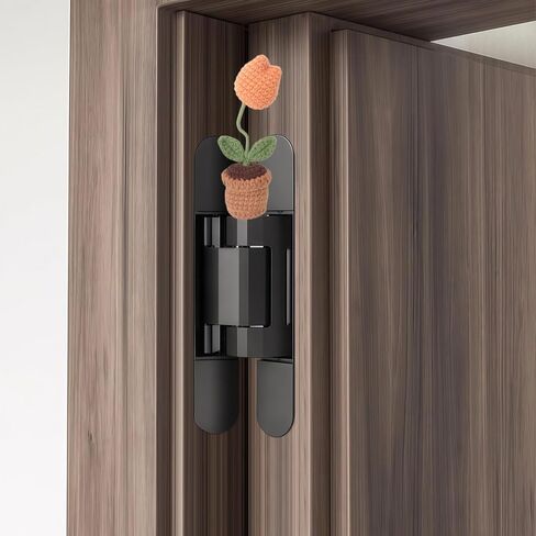 Cute Mini Creative Flower Textile Orange Tulip Flower Potted Plant Hinge Heads Decorative Topper Set 1PCS, Home Decoration,Magnetic Hinge Head Toppers Door Hinge in Saudi Arabia