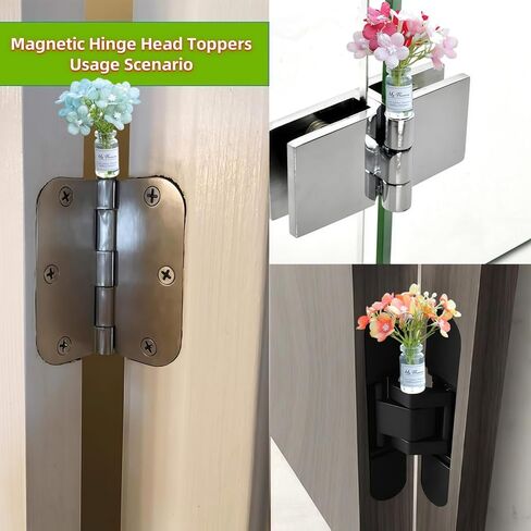 Cute Mini Creative Flower Hinge Heads Decorative Topper Set 3PCS, Home Decoration,Magnetic Hinge Head Toppers Door Hinge in Saudi Arabia