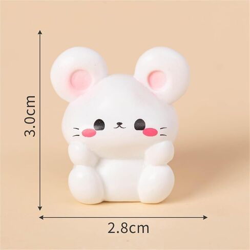 Cute Mini Creative White Little Mouse Hinge Heads Decorative Topper Set 6PCS, Home Decoration,Magnetic Hinge Head Toppers Door Hinge in Saudi Arabia