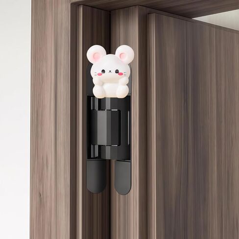 Cute Mini Creative White Little Mouse Hinge Heads Decorative Topper Set 6PCS, Home Decoration,Magnetic Hinge Head Toppers Door Hinge in Saudi Arabia