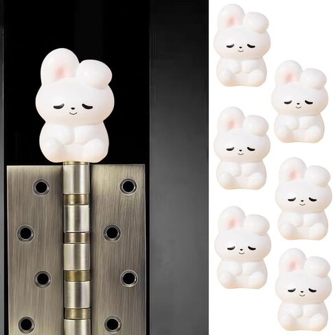 Cute Mini Creative White Bunny Hinge Heads Decorative Topper Set 6PCS, Home Decoration,Magnetic Hinge Head Toppers Door Hinge in Saudi Arabia