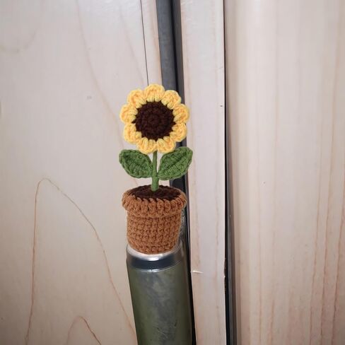 Cute Mini Creative Flower Textile Sunflower Potted Plant Hinge Heads Decorative Topper Set 1PCS, Home Decoration,Magnetic Hinge Head Toppers Door Hinge in Saudi Arabia