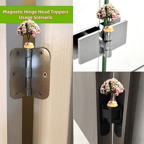 Cute Mini Creative Flower Butterfly Stump, Wishing Flower Hinge Heads Decorative Topper Set 1PCS, Home Decoration,Magnetic Hinge Head Toppers Door Hinge in Saudi Arabia