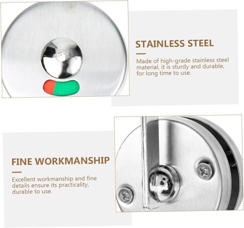1Set Toilet Indicator Lock Stainless Steel Privacy Door Lock Easy to Install for Public Restrooms Airports Malls and Offices Durable and Reliable Indicator Locks in Saudi Arabia