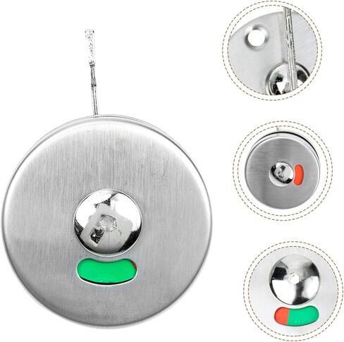 1Set Toilet Indicator Lock Stainless Steel Privacy Door Lock Easy to Install for Public Restrooms Airports Malls and Offices Durable and Reliable Indicator Locks in Saudi Arabia