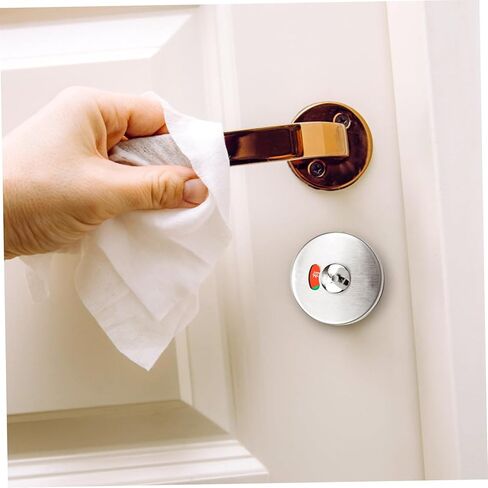 1Set Toilet Indicator Lock Stainless Steel Privacy Door Lock Easy to Install for Public Restrooms Airports Malls and Offices Durable and Reliable Indicator Locks in Saudi Arabia