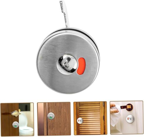 1Set Toilet Indicator Lock Stainless Steel Privacy Door Lock Easy to Install for Public Restrooms Airports Malls and Offices Durable and Reliable Indicator Locks in Saudi Arabia