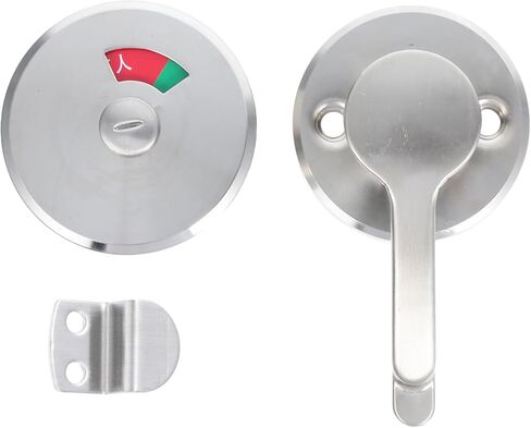 POPETPOP Commercial Stainless Steel Bathroom Indicator Lock Vacant Occupied Privacy Indicator for Public Restrooms Quick Installation Durable Design for Men and Women Facilities in Saudi Arabia